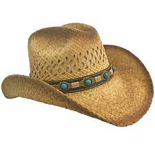Country Straw Wire Brim Bendable Shapeable Cowboy Hat W Band Natural Tea Stain Cowboy Hats Hats Womens Cowboy Hats