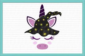 More design resources by lerastudio. Free Svg Unicorn Svg Halloween Unicorn Svg Unicorn Face Svg Unicorn Eyelashes Svg Witch Hat Svg Iron On Unicorn Halloween Girl Design Dxf File Download Free Svg Files Creative Fabrica