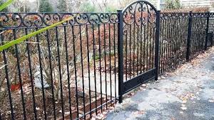 Decorative Wrought Iron Fence And Walk Gate Wrought Iron Fences Wrought Iron Gates Iron Fence