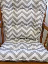 Tufted Rocker Rocking Chair Cushion Set In Gray And White Chevron For Nursery Patio Porch Glider Di Chair Covers Rocking Chair Cushions Chair Covers Wedding