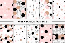 Polygonal net structure of lines connection with dots. Free Hexagon Patterns Vector Set In Eps Psd Free Psd Templates
