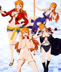 3d 3d (artwork) 3d model ahe gao banchouforte blender  crossdressing double peace sign dress jewelry monkey d luffy (cosplay) naked  nami one piece orange hair peace sign straw hat