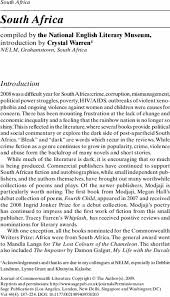 South Africa - National English Literary Museum, Crystal Warren, 2009