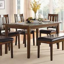 Enhancing the distinct grain of oak veneer is a subtle bisque finish. Homelegance Dining Tables 5511 Dining Table Rectangle From Elite Discount Furniture