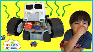 TOY TRUCKS FOR CHILDREN Matchbox Stinky the garbage truck eats Disney Cars  Surprise Kids Toys Cars - YouTube