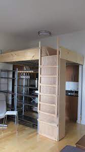 Queen Bed Loft But Desk Under The Bed Loft Plan Small House Living Tiny Apartment