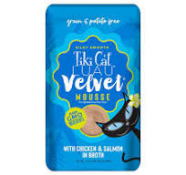 Tiki Cat Luau Velvet Mousse, Chicken & Salmon in Broth, Complete Nutrition  for Balanced Diet, Wet Cat Food For All Life Stages, 2.8 oz. Pouch (Pack of  ...