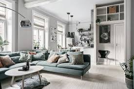 Skandinavisches Wohnzimmer Mit Ikea Soderhamn Sofa Skandinavisches Soderhamn Skan In 2020 Living Room Scandinavian Open Living Room Design Ikea Living Room