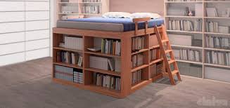 Avere una stanza con un letto a soppalco si rivela spesso una. Letto A Soppalco Biblioteca Cinius Matrimoniale Moderno Con Scaffale Integrato