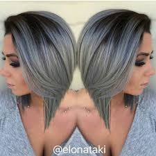Dark Roots And Grey Hair Hair Styles Short Hair Styles Grey Hair Color