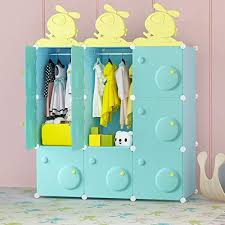 Supplement your closet space with stylish armoires and wardrobe closets that keep your clothing and other items neat and organized. Baby Dresser Kids Wardrobe Closet Organizer Toy Organizers And Storage Cubes Weekly Clothes Organizer For Kids For Girls And Boys With Hanging Rod Plastic And Modern Armoire 9 Cubes Buy Online In