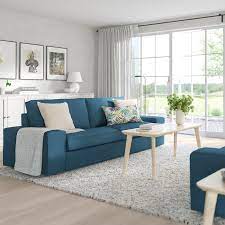 Kivik Sofa Hillared Dark Blue Ikea Beige Wohnzimmer 3er Sofa Kissen Sofa