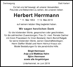 Самые новые твиты от herbert herrmann (@52herbie). Traueranzeigen Von Herbert Herrmann Www Trauerundgedenken De
