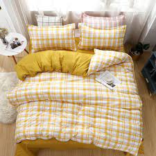 Comforter sets bedding comforter set white down comforter hilton comforter pinch pleated comforter set twin comforter designers comforter sets luxury luxury king size comforter luxury comforter yellow set bedding,bed sheet and comforter set#. Yellow Plaid Duvet Cover 200x220 Pillowcase 3pcs Bedding Set 150x200 Quilt Cover Blanket Cover Bed Sheet Queen King Size Duvet Cover Aliexpress