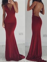 Elegant Burgundy Mermaid Open Back Prom Dresses Maroon Backless Formal Dress Burgundy Prom Dress Backless Prom Dresses Ball Dresses