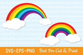 Download Rainbow Sky Clouds Magic Happy Graphic By Olimpdesign Creative Fabrica SVG Cut Files
