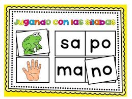 S To The I To The M To The P Silabas Centro Para Formar Palabras De 2 Silabas Spanish Syllables M P S T Prek Literacy Language Teaching Bilingual Classroom