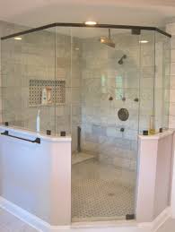 Bellaterra home's newest faucets are single handled, which allows simple control over the flow pressure and temperature. Master Bath Corner Shower Marble Subway Tile Oil Rubbed Bronze Fixtures Modern Bathroom Chicago By Tcn Cabinets And Design Houzz
