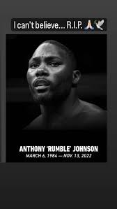 Anthony Rumble Johnson Mort De Quoi
