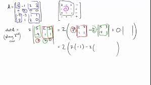 Each of these coefficients is multiplied by the 3 by 3 determinant obtained by removing the row and column of the 4 by 4 determinant that contains this coefficient. Determinant Of 4x4 Matrix In Two Different Ways Youtube