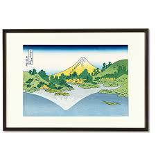 Woodblock Print Mount Fuji Reflects In Lake Kawaguchi Seen From The Misaka Pass In Kai Province Hokusai Thirty Six Views Of Mt Fuji Japan Marche Made In Japan Online Shop