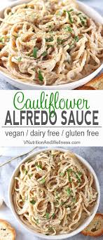 Vegan Cauliflower Fetticini Alfredo This Vegan Cauliflower Alfredo Sauce While L Cauliflower Alfredo Sauce Cauliflower Alfredo Sauce Vegan Vegetarian Alfredo