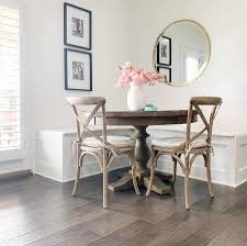 This banquette, which occupies a small nook, was designed to incorporate open shelving and display space for collectibles and dishware within easy reach of the table. The Top 47 Banquette Seating Ideas Interior Home And Design