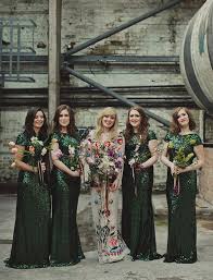 Modern Scottish Warehouse Wedding Gillian Chris Green Wedding Shoes Green Bridesmaid Dresses Perfect Wedding Dress Wedding Dresses Unique
