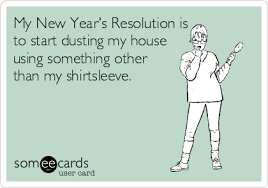 My New Year S Resolution Is To Start Dusting My House Using Something Other Than My Shirtsleeve Funny New Year Resolutions Funny New Year Meme