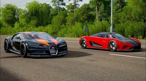 The chiron super sport 300+ bodywork has been extended and aerodynamically optimized for extremely high speed performance. Forza Horizon 4 Bugatti Chiron Ss 300 Mph Vs Koenigsegg Regera World Record 0 400 0 Drag Race Youtube