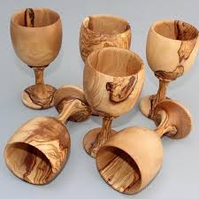 Wedding Cups Wedding Glass Olive Wood Cups Wood Goblets Wine Glass Handmade Www Lesoukgifts Com Wooden Wine Glasses Wooden Tea Set Olive Wood
