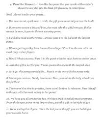 Have the guests pass the prize in the appropriate direction,depending on what is said in the story. Pin By Kim Neely Adcock On Baby Shower Baby Shower Funny Modern Baby Shower Games Sprinkle Baby Shower