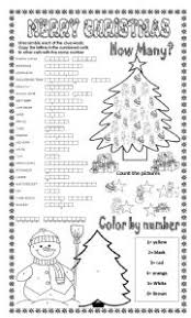 Christmas and winter worksheets and printouts. Merry Christmas 3 Different Activities Esl Worksheet By Lupiscasu