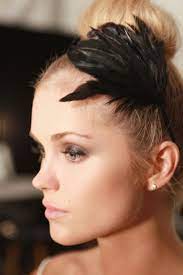 Now, since i have a round face as well and i've literally had every good and bad hairstyle on my head already, i simply must share a few of. Backstage At White Sands 2012 Showing Photo 178357 Fashion Picture Feather Hair Pieces Feathered Hairstyles Hair Myth