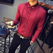 And our shirt choice says a lot about personality. Brand Men S Formal Shirt Korean Slim Fit Tuxedo Shirts Male Long Sleeve Red Black White Casual Shirts Camisa Masculina Tuxedo Shirts Aliexpress
