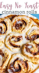 Easy Cinnamon Rolls Ready To Eat In Under 1 Hour These Quick Sweet Rolls Have A Bi Easy Cinnamon Rolls Recipe Cinnamon Rolls Easy Homemade Cinnamon Rolls Easy