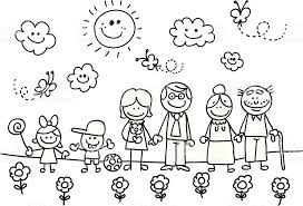 Imagen de una familia feliz para colorear. Desenhos Para Colorir Familia Feliz