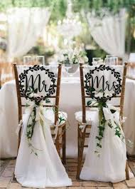 Rustic Wedding Chair Decor Idea Mr And Mrs Chair Decor Gone With The Grain Wedding Chair Signs Bride Groom Signs Wedding Chairs