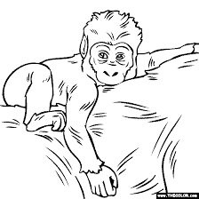 There are two icons above the free gorilla coloring page. Jungle Animals Online Coloring Pages
