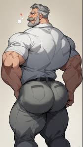 There is a cartoon picture of a man with a big ass - SeaArt AI