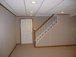 Lower level of home on lake minnetonka nautical call with white shiplap and blue accents for finishes. Basement Wall Panels Basement Wall Panels Finishing Basement Walls Basement Wall