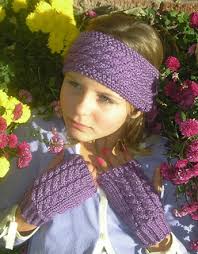 Simply Soft Ear and Hand Warmers pattern by Kelly Klem