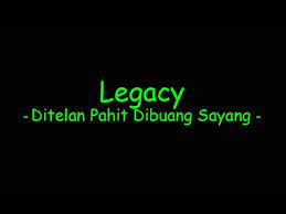 Puas kufikirkan perit perasaan bila sendirian semakin kurasa ditelan pahit. Legacy Ditelan Pahit Dibuang Sayang Youtube