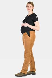 Anna Maternity Work Pants - Saddle Brown Canvas – Dovetail Workwear