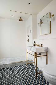 Play with pattern in a small bathroom. 50 Cool Bathroom Floor Tiles Ideas You Should Try Digsdigs