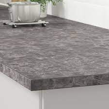 Grey laminate countertops are simple to install and removable when you need to remodel the kitchen appearance. Ekbacken Countertop Dark Gray Marble Effect Laminate Marble Effect Laminate 98x1 1 8 Ikea