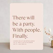 You are invited to a dinner party on the 5th of september. The 14 Best Funny Wedding Invitations In 2021