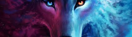 Hundreds of excellent wallpapers with wolves! Wolf Fantasy Art 4k Pink And Blue Wolf 3840x1080 Wallpaper Teahub Io