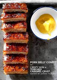 Creme Brulee Pork Belly Confit Recipe On Food52 Confit Recipes Food Pork Belly