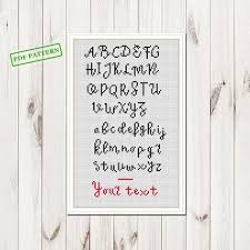 Alphabet Cross Stitch Modern Pattern Xstitch Font Chart Cross Stitch Letters Pattern Diy Cross Stitch Pdf Pattern Instant Download